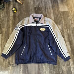 Vintage 90’s Georgetown Hoyas Mens Pullover Jacket Sz Large Blue/Gray Lined